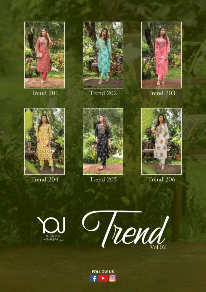 Wanna You Trend 2 Fancy Ethnic Wear Kurti With Bottom Latest Collection
